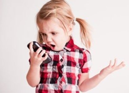 young girl using cell phone