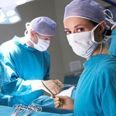 spine surgery in operating theater during surgery