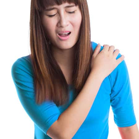 women with painful left shoulder