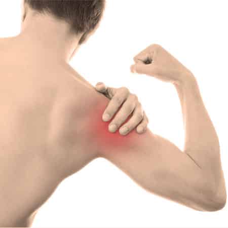 man with shoulder pain